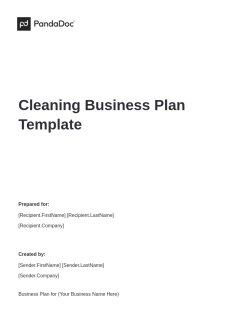 Cleaning Business Plan Template