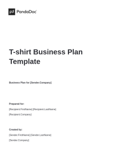 T-shirt Business Plan Template 