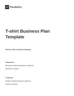 T-shirt Business Plan Template 