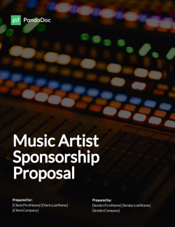 Music Artist Sponsorship Proposal Template