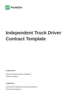Independent Truck Driver Contract Template