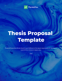 Thesis Proposal Template