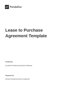 Lease to Purchase Agreement Template