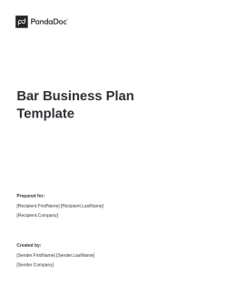 Bar Business Plan Template
