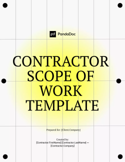 Contractor Scope of Work Template