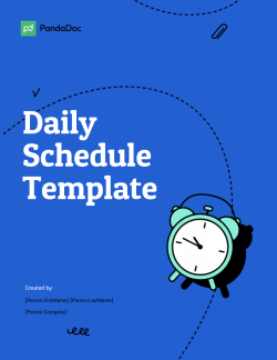 <strong>Daily Schedule Template</strong>