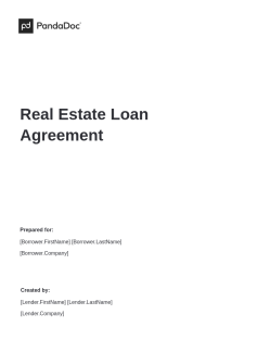 Real Estate Loan Agreement
