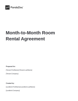 Month-to-Month Room Rental Agreement