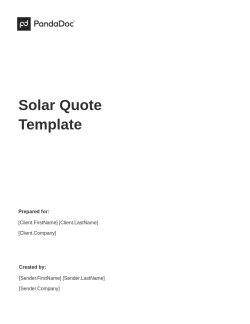 Solar Quote Template