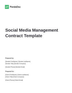 Social Media Management Contract Template