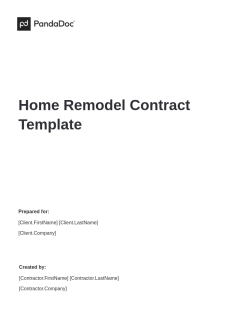 Home Remodel Contract Template
