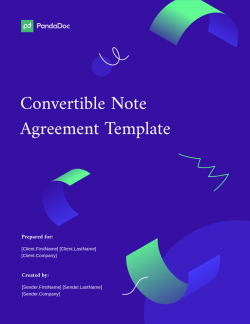 Convertible Note Agreement Template