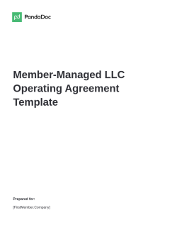 operating agreement for llc template