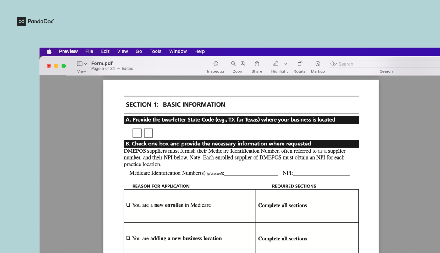 Fill out PDF forms on Mac