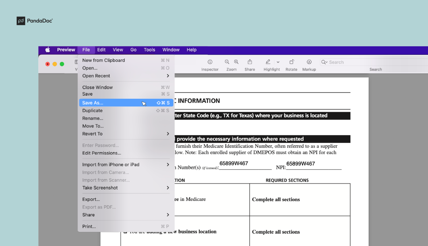 Fill out PDF forms on Mac