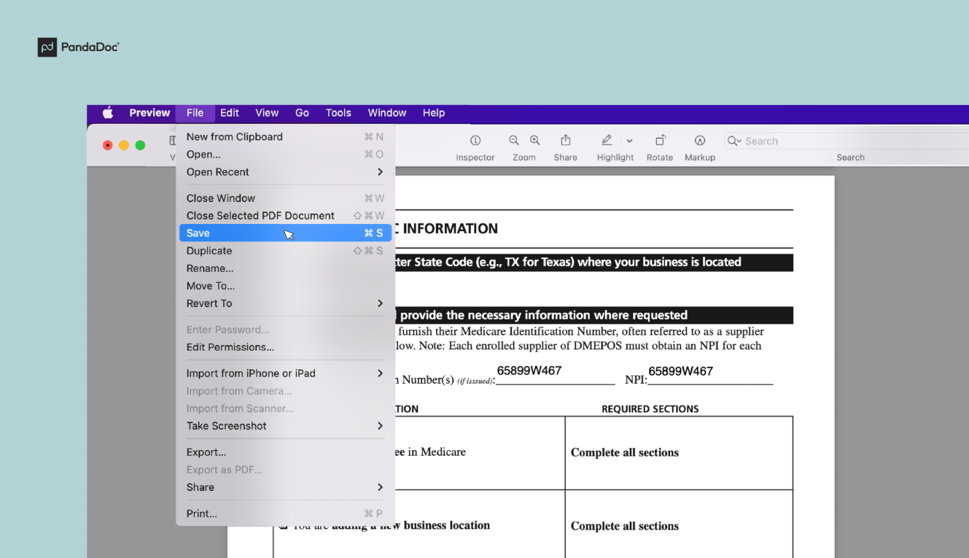 Fill out PDF forms on Mac