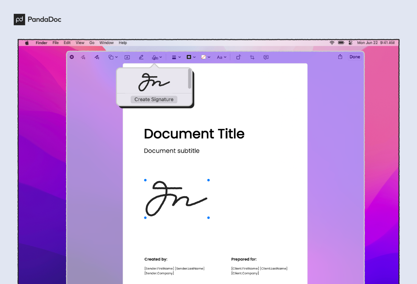 create a pdf signature on mac