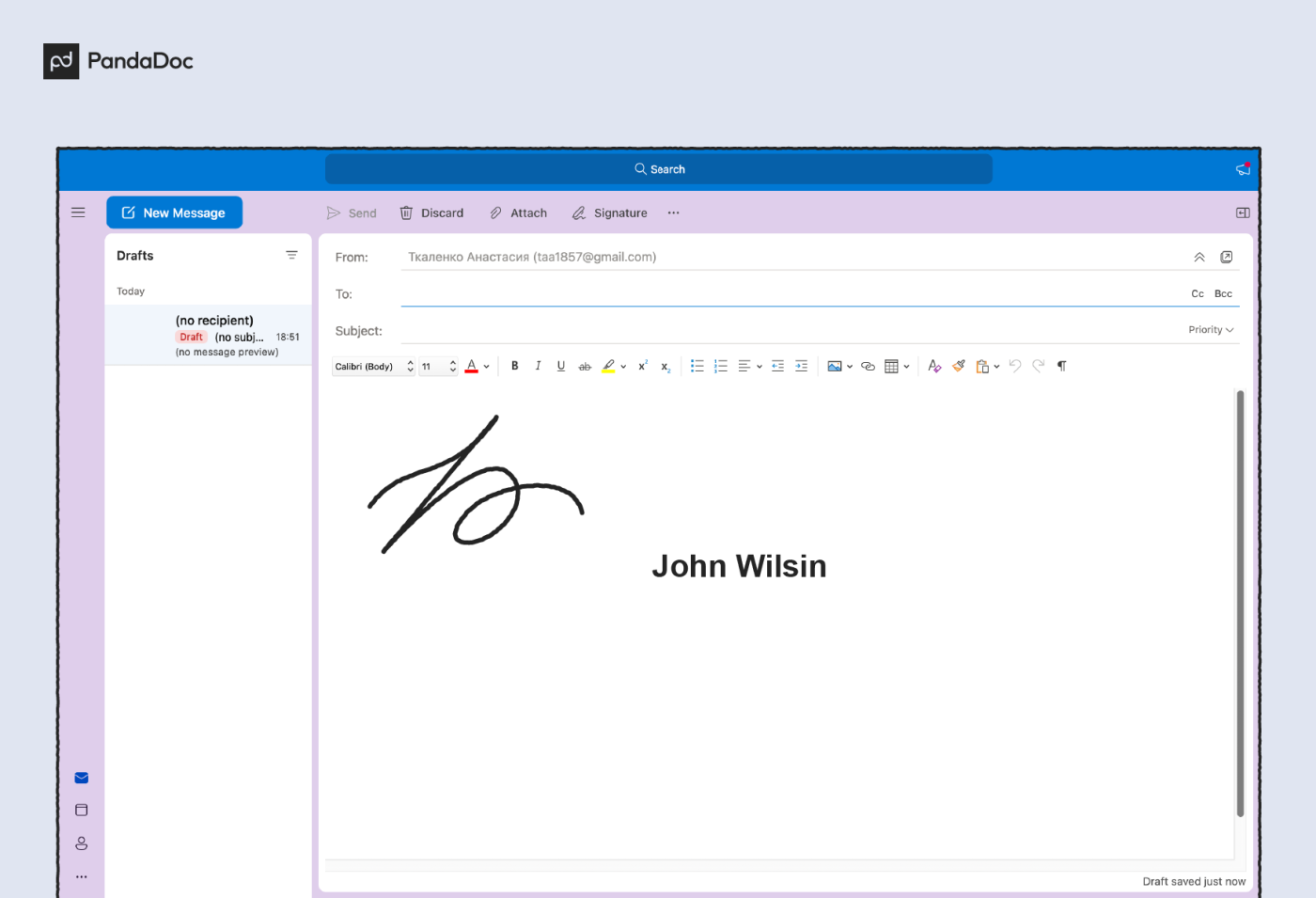 How do I sync my Outlook signature to my mobile device?