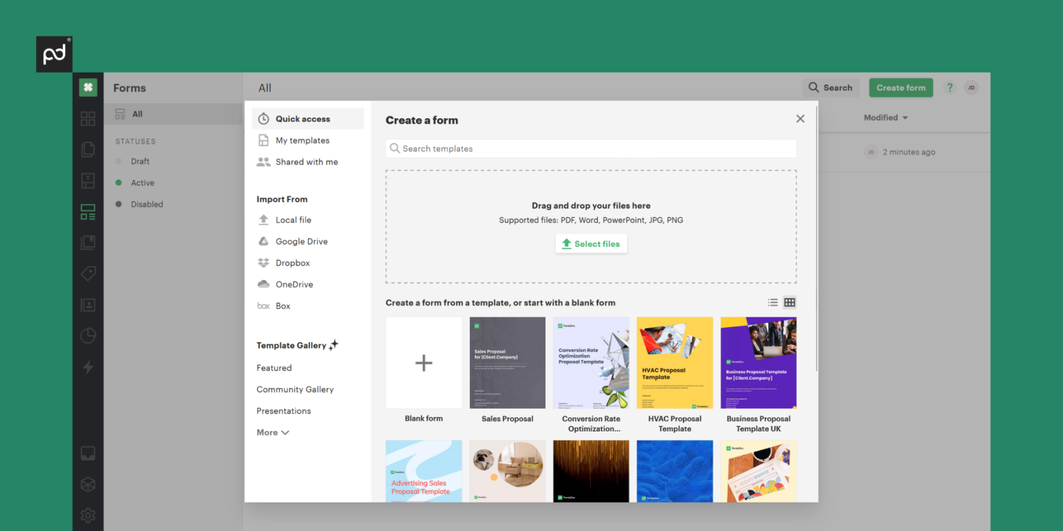 How to create a fillable form to send via email