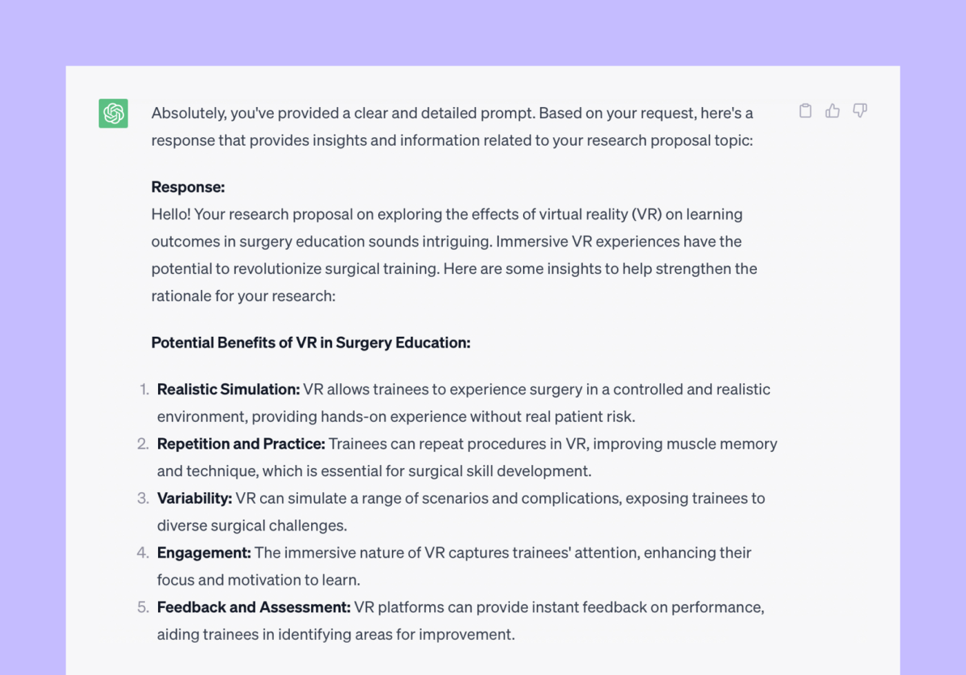 ChatGP research proposal topic