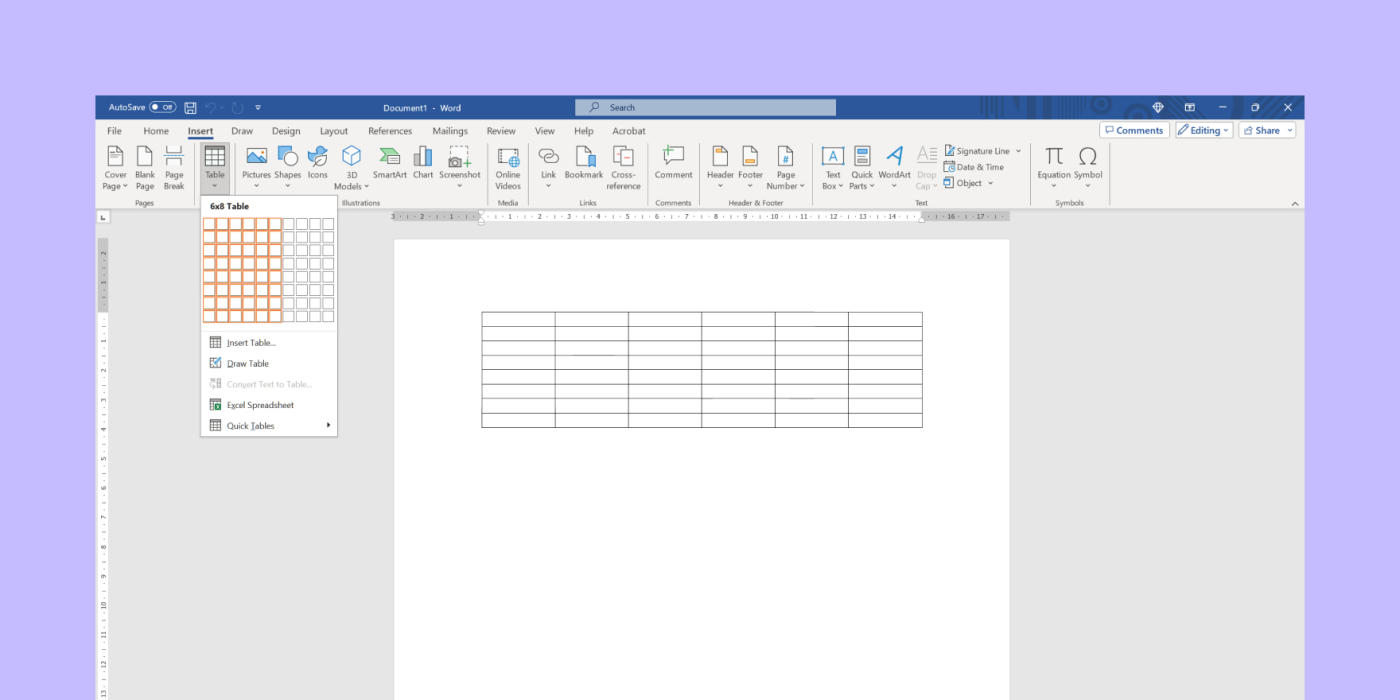 create a sign-up sheet using Microsoft Word