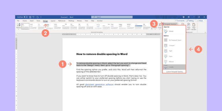 how to turn off double page in word