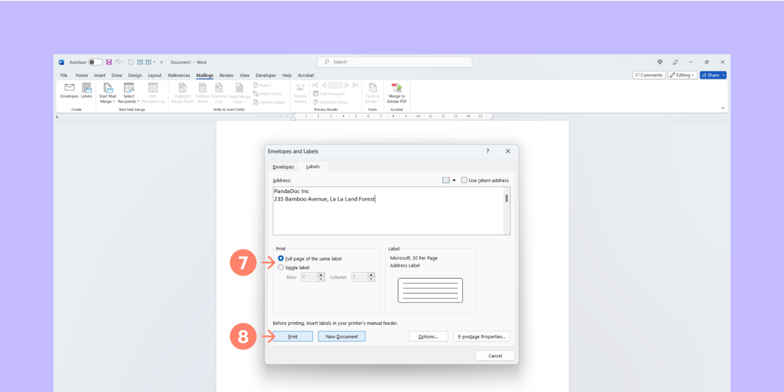 How to Make Labels in Word, How to Find Label Templates in Word Pandadoc