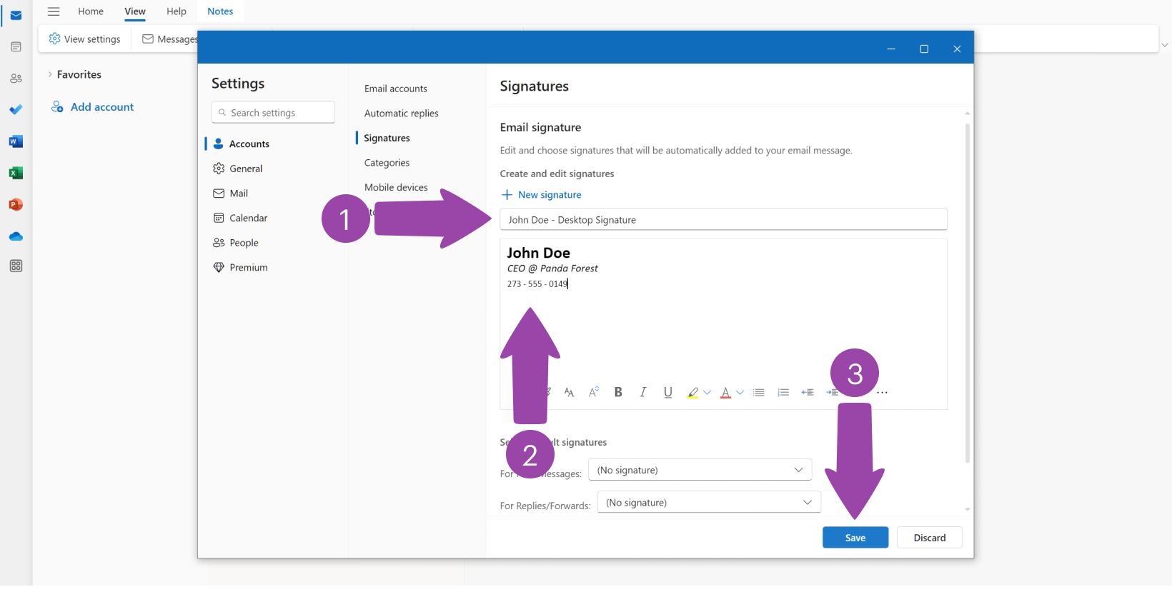 How do I sync my Outlook signature to my mobile device?