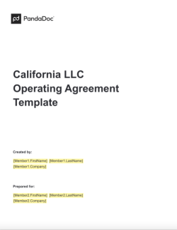 California LLC Operating Agreement Template