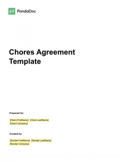 Chores Agreement Template