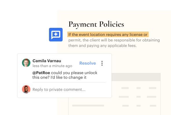 Collaborative Workspace Comments
