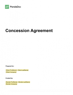 Concession Agreement Template