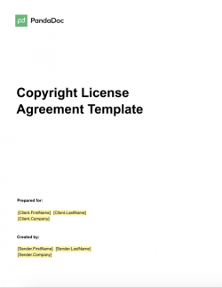 Copyright License Agreement Template