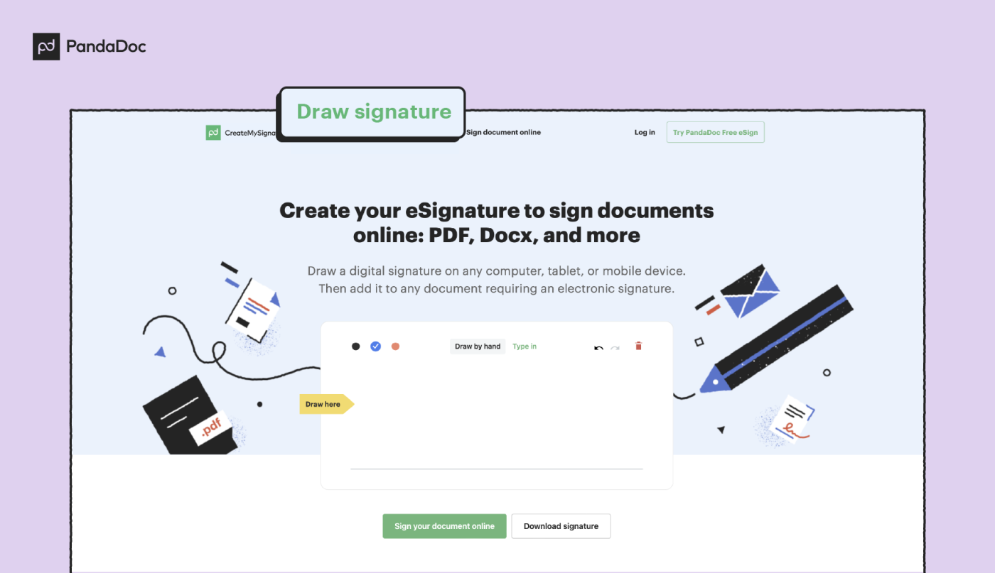 Select Draw signature