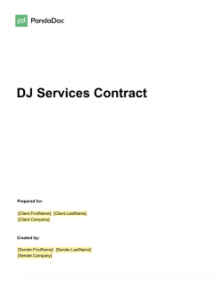 DJ Services Contract Template