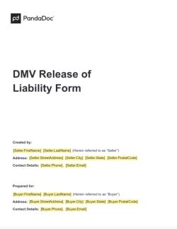 DMV Release of Liability Form