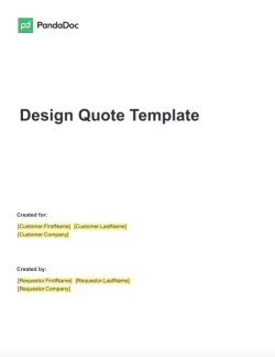 Design Quote Template