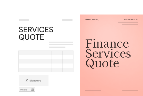 Document Finance Quote
