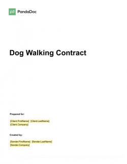 Dog Walking Contract Template