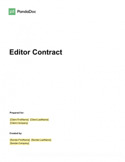 Editor Contract Template