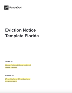 Eviction Notice Template Florida