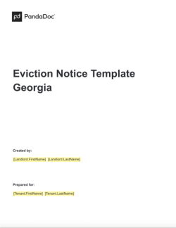 Eviction Notice Template Georgia