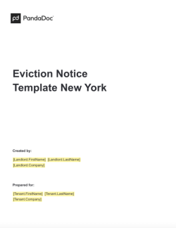 Eviction Notice Template New York