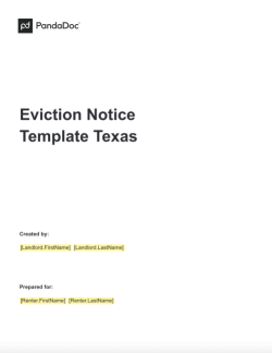 Eviction Notice Template Texas