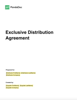 Exclusive Distribution Agreement Template