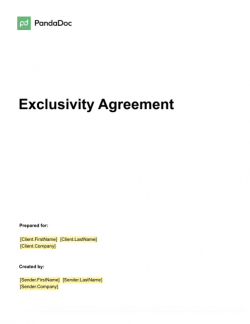 Exclusivity Agreement