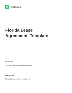 <strong>Florida Lease Agreement Template</strong>