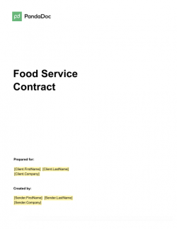Food Service Contract