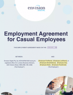 Employment Agreement for Casual Employees by Envision
