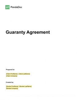 Guaranty Agreement Template